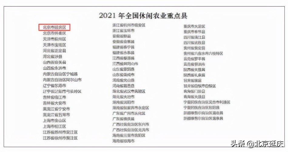 延庆不断推动区域休闲农业高质量发展，努力实现乡村振兴