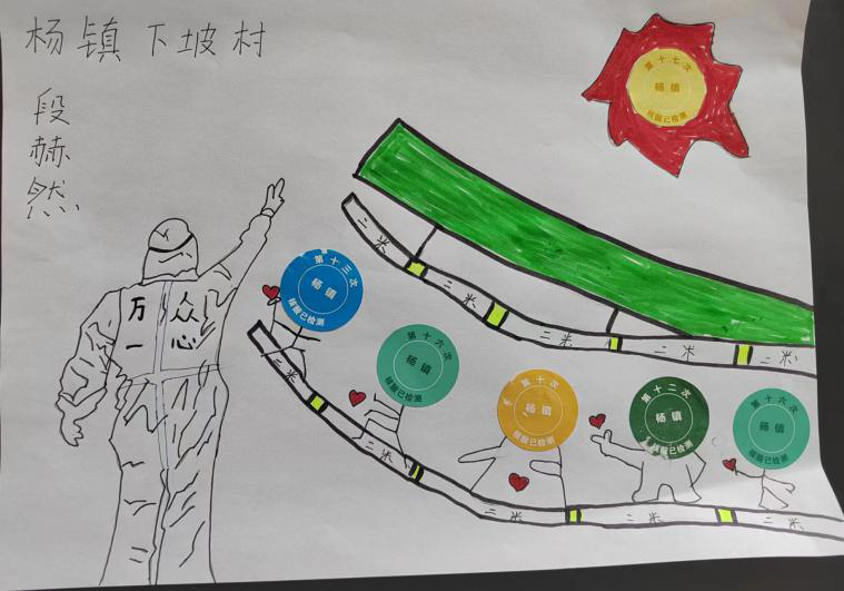 顺义娃将核酸检测贴纸巧变“艺术品”，致敬战“疫”一线工作者