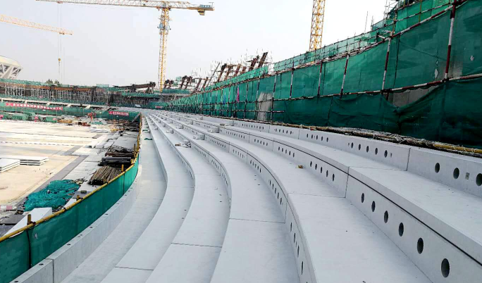 探访 | 丰台区村集体企业圆满完成“冰丝带”6000㎡看台板深化设计和预制施工建设