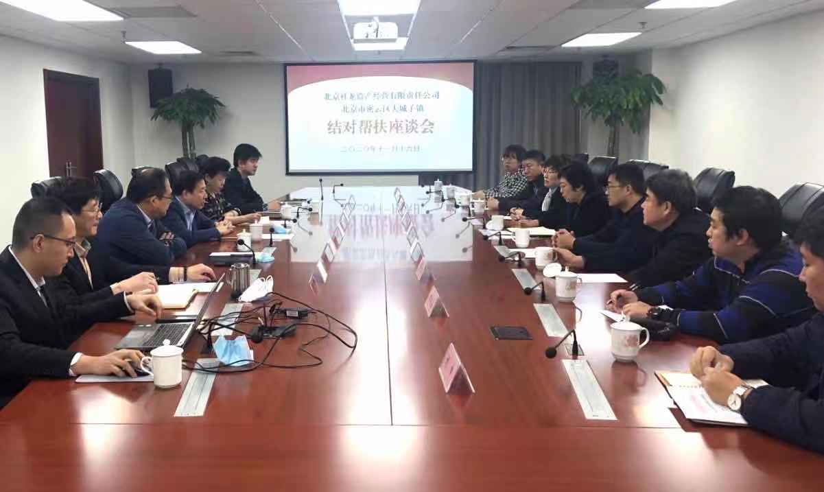 密云区大城子镇到祥龙公司对接帮扶工作