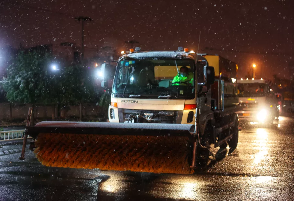 一碗热汤面 雪中丰台更“暖”，感谢敬业的环卫人