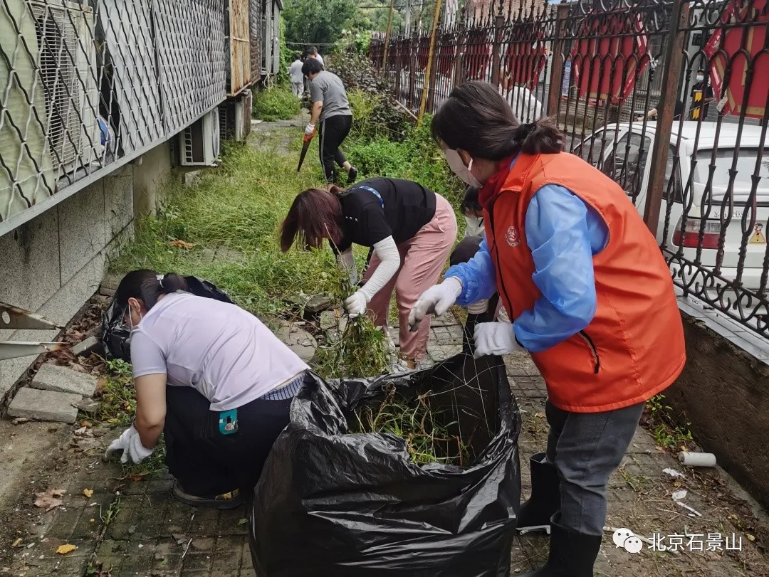 石景山区组织开展“双报到”暨“新时代文明实践推动日”周末大扫除活动