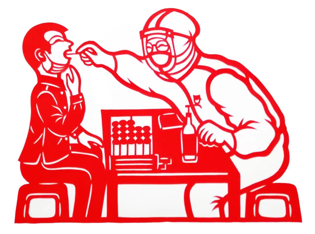 剪纸传情以“艺”战疫——非遗京派传承人用剪纸作品致敬“大白”